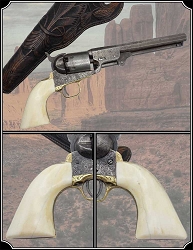 Colt 1851 Navy Grips Smooth Bone Light Antique