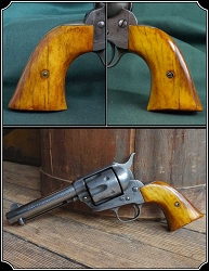 First Gen Colt SAA Smooth Bone Heavy Antique Grips