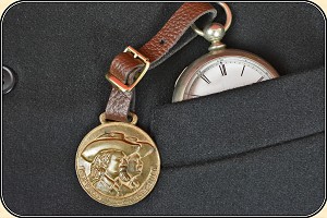 z Sold Antique Original Buffalo Bill & Pawnee Bill Watch Fob 